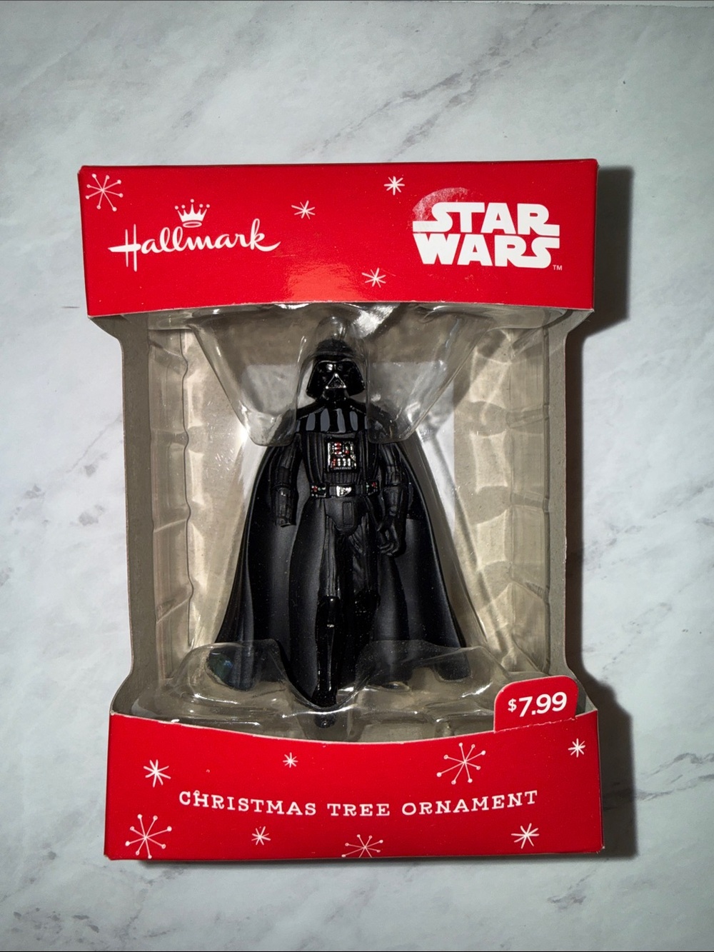 Hallmark Star Wars Darth Vader Ornament Christmas Black Red Lightsaber 3"